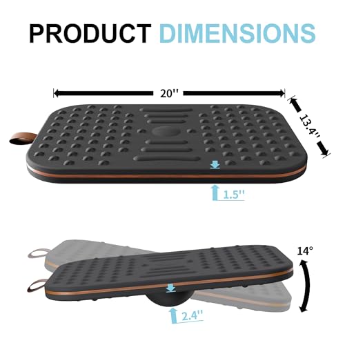 ERGO COLLECT 2-in-1 Standing Desk Balance Board & Foot Mat, Black
