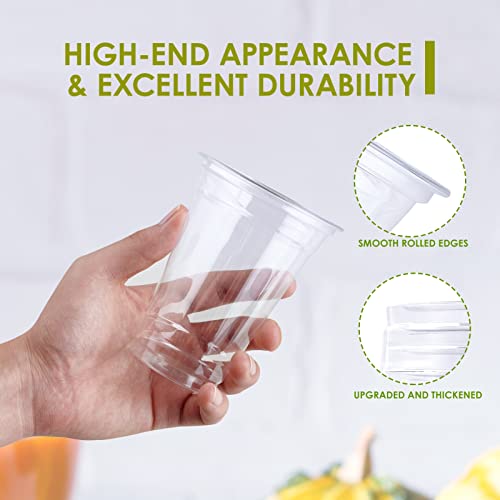 Lilymicky 1000 Pack 10 oz Clear Plastic Cups - Disposable PET Drinking Cups