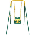 Yozoia Green Multifunctional Toddler Swing - Foldable Indoor & Outdoor Baby Swing