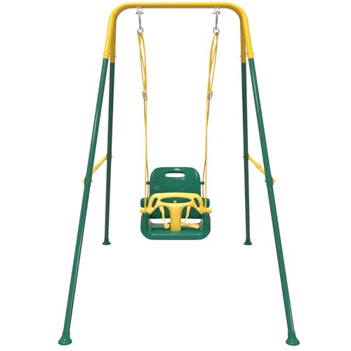 Yozoia Green Multifunctional Toddler Swing - Foldable Indoor & Outdoor Baby Swing