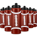 Football Water Bottles Bulk 24 Pack - 20 oz Reusable Sports Squeeze Bottles - Team & Party Favors
