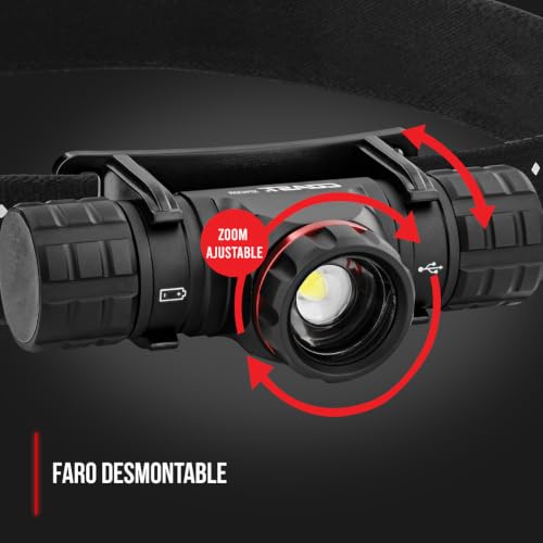 USB-C Rechargeable LED Headlamp with Pure Beam Twist Focus – 2700 Lumens, Magnetic Base, Detachable Flashlight - Headlamp