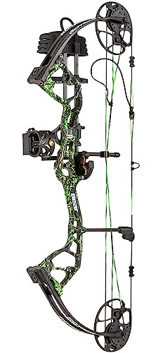 Bear Archery Royale Ready to Hunt Compound Bow - Right Hand Toxic, 12-27" Draw, 5-50 Lbs, 290 FPS