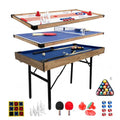 6-in-1 Multi Game Table with Foldable Design - Pool, Air Hockey, Table Tennis & More