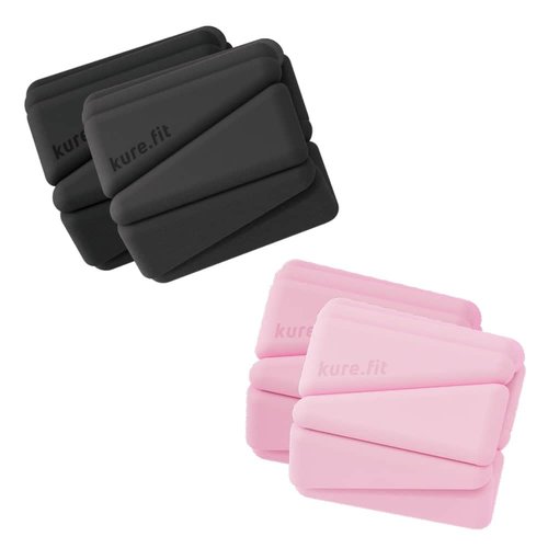 kure.fit Adjustable Wrist & Ankle Weights Set 2-Pack (Black+Pink)