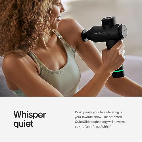 Hyperice Hypervolt 2 Handheld Percussion Massage Gun Set with 5 Attachments - Deep Muscle Therapy, Black