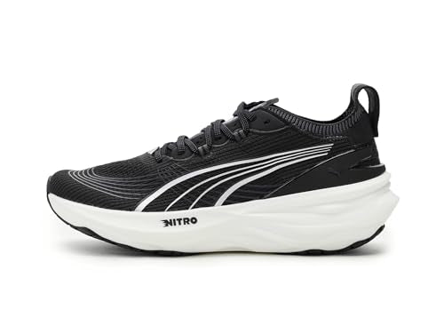 PUMA Womens ForeverRun Nitro 2 Running Shoes - Black/White, Size 8.5