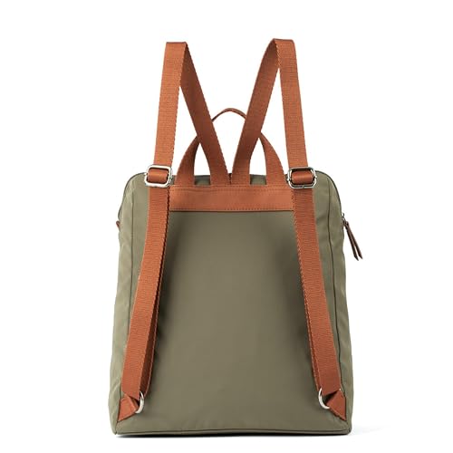 Recycled Nylon Backpack for Women - Olive II, Adjustable Straps, Spacious