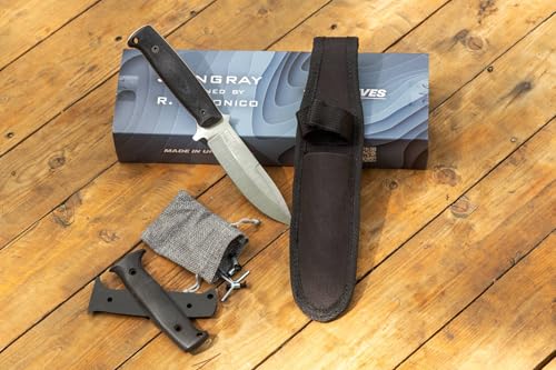 BPSKNIVES Stingray Fixed Blade Knife by Ray Laconico, D2 Steel, Full Tang, Survival & Hunting