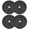 Yes4All 4 x 7.5LB Black Cast Iron Weight Plates for 1-Inch Barbells - Set of 4