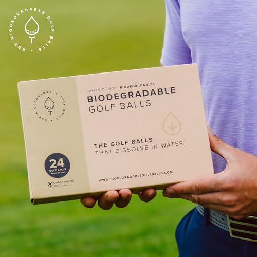 24 Pack Biodegradable Water Soluble Golf Balls - Eco Friendly & Dissolvable for Outdoor Practice