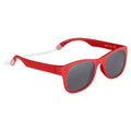 ROSHAMBO Unbreakable Red McFly Square Sunglasses - Italian Made Polarized for Toddlers 2-4 Years - BPA Free with Strap + Accessories - USA Assembled