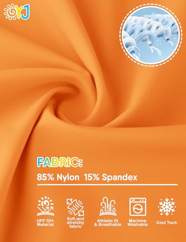 Toddler Boys Rash Guard Short Sleeve Swim Shirt UPF 50 Sun Protection Water Wear - 5-6 Years, Orange