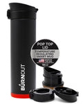BURNOUT 16oz Temperature Regulating Smart Mug with Pop Top Lid - Black