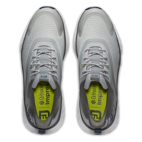 FootJoy Men's FJ Quantum Golf Shoes Grey/White/Blue 10.5 Waterproof Breathable
