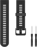Waterproof Band Compatible with Garmin Forerunner 945/935 Watch Band, Soft Breathable Sports Adjustable Replacement Wristbands for Women Men (Black)