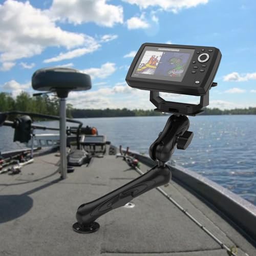 Heavy Duty Aluminum Fish Finder Mount for Humminbird Helix 5/7 Series - Marine-Grade 14.5" Arm