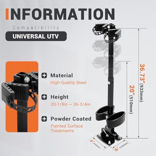 Universal UTV Gun Rack Mount for Ranger & Most Off-Road Vehicles