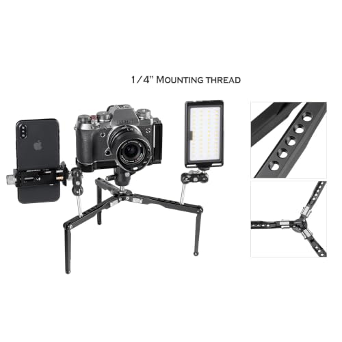 Mini Tabletop Tripod - Aluminum Foldable Portable Camera Stand - MT-03