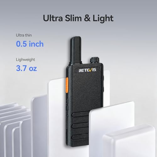 Retevis RT22P Rechargeable Compact Walkie Talkies 2-Way Radio 4 Pack Without Earpiece