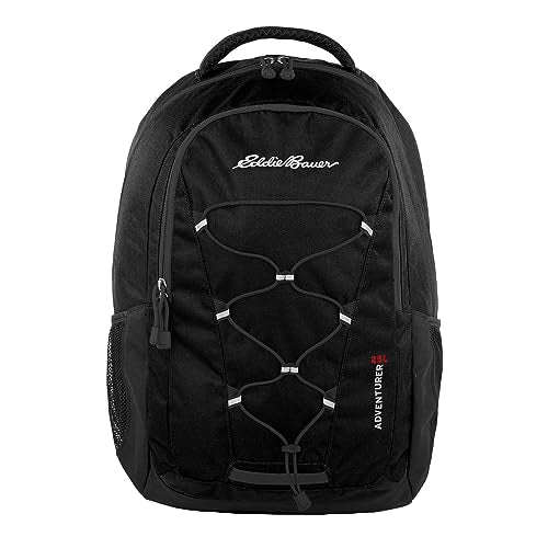 Eddie Bauer Adventurer 25L Backpack with Hydration & Laptop Sleeve, Black