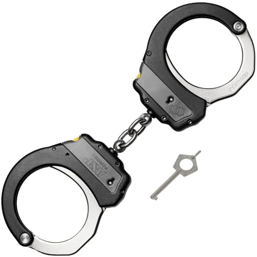 Grey ASP Identifier Keyless Double-Lock Handcuffs with Chain - Forged Aluminum Frame