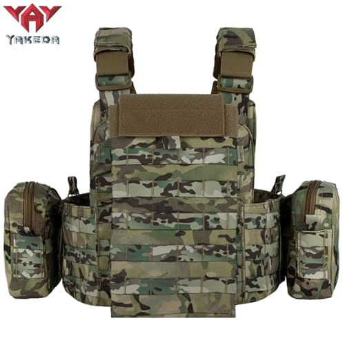 Tactical Outdoor Vest with PALS Molle System - Quick Release Adjustable Hunting Vest, One Size Cp