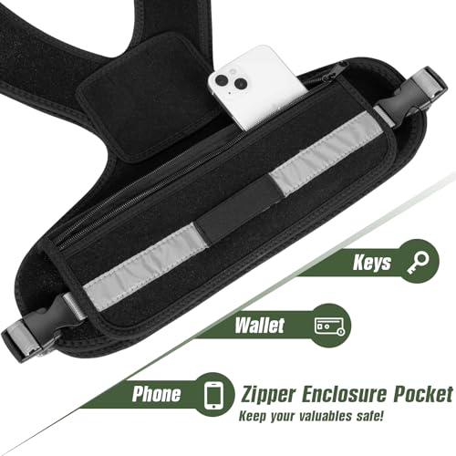 Weighted Vest for Women and Men - 10 lbs Adjustable Fitness Vest with Reflective Strips & LED Sash