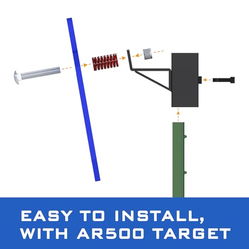 Atflbox B- T10x16 inch Steel Target with T-Post Hanger for Shooting, 1/2 Inch Thick AR500 Meta