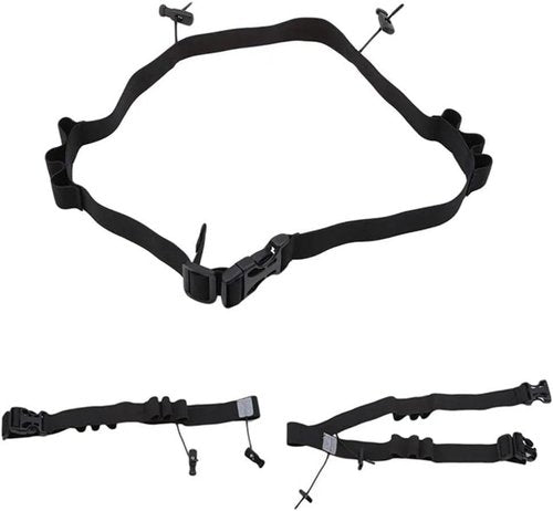 Leadigol Race Number Belt - Reflective Running Bib Holder with 6 Gel Loops | 2-Piece Set for Triathlon & Marathon