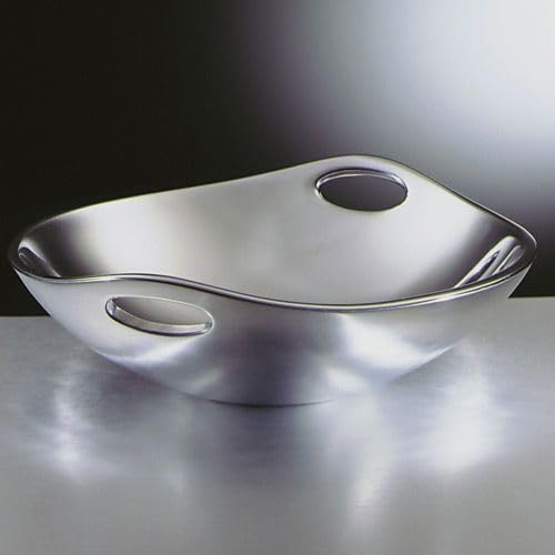 10-Inch Metal Alloy Serving Bowl with Handles for Snacks & Home Décor