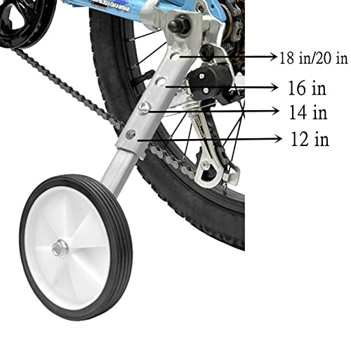 Adjustable Bicycle Training Wheels for 18-22 Inch Bikes - Variable Speed Stabilizer
