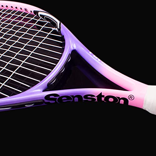 Senston 25 Inch Kids Tennis Racket with Cover - Pink, Junior Tennis Racket for Boys & Girls