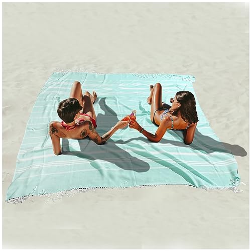 Antfuny Extra Large Thinner Aqua Beach Towel - Jumbo Sand-Free, Quick-Dry Outdoor Mat