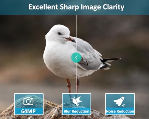 Trail Camera 64MP HD Video with Sound Waterproof Wildlife Monitoring