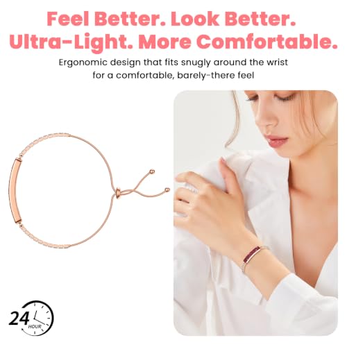 Oparop Red Smart Bracelet for Women - Fitness & Health Tracker, Waterproof, Sleep Monitoring