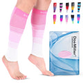 Calf Compression Sleeve 20-30 mmHg for Men & Women, 2X-Large Pink & White