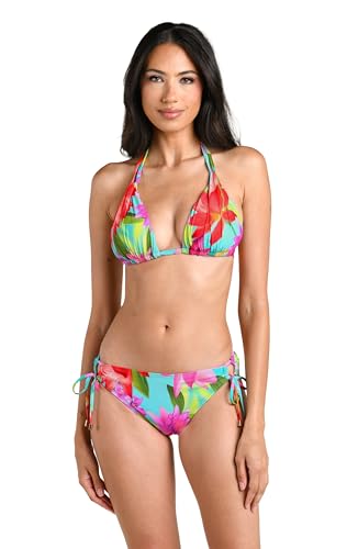 La Blanca Women's Island Goddess Halter Bikini Top - Sunset Botanica Variation