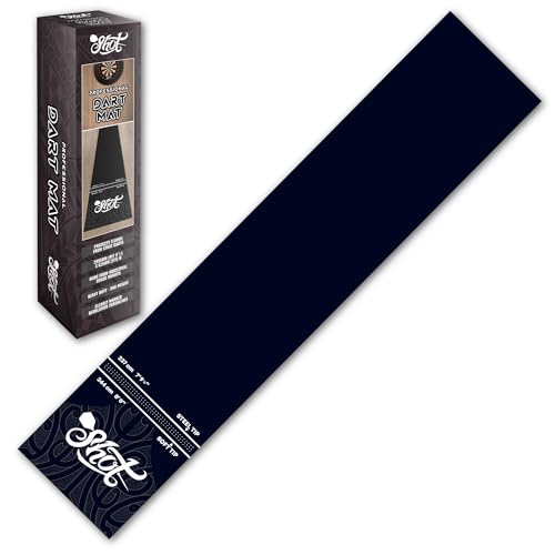 Heavy Duty Dart Mat - Non-Curling Shock-Absorbing Rubber with Throw Lines, 9.9ft x 2ft