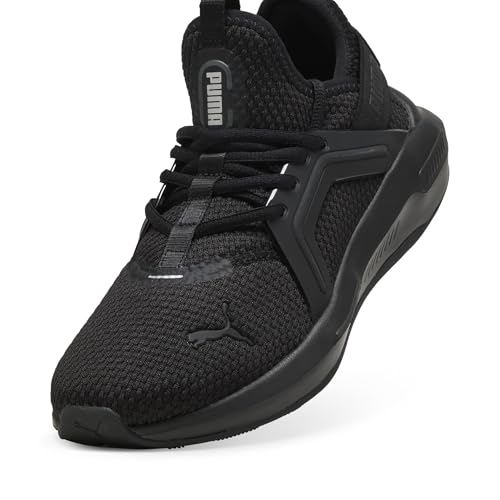 Puma Womens Softride Enzo 5 Cross Training Shoes - Size 7.5, Black-Black-Silver