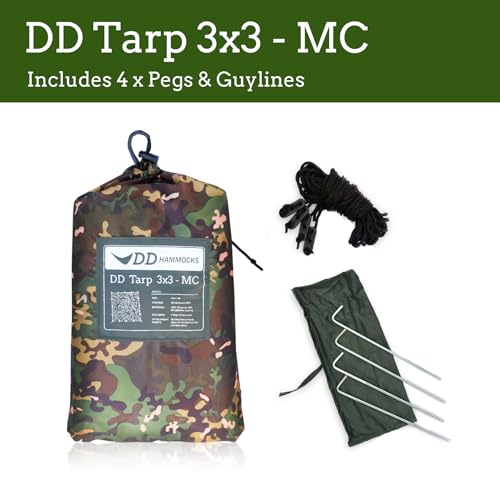 3x3 Waterproof Tarp for Camping and Outdoor Use - Lightweight & Stormproof