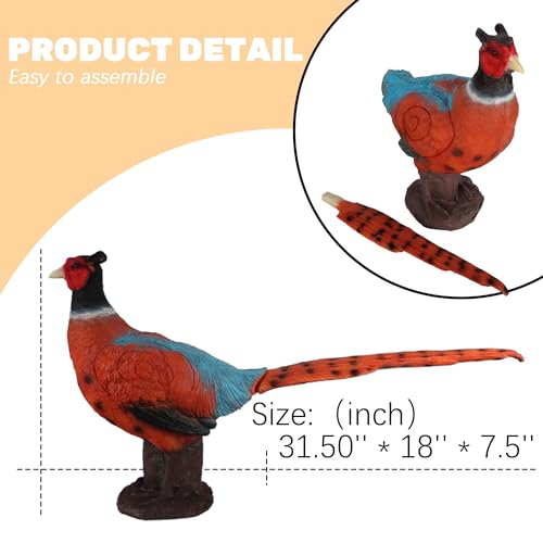 M.SJUMPPER ARCHERY Pheasant 3D Target with Dual-Side Score Rings & Ground Stakes
