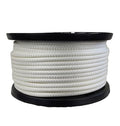 3/8 Inch White Polyester Rope 250 Ft Solid Braid Utility Cord UV Resistant Heavy-Duty