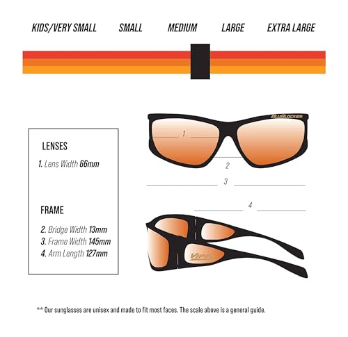 BluBlocker Viper Sunglasses - Black Polarized UV & Blue Light Protection, Rubber Grip, Comfortable Fit