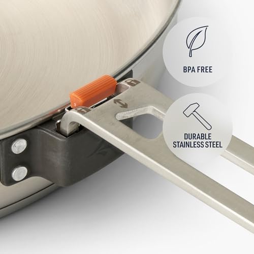 Sea to Summit Detour 10-Inch Stainless Steel Camping Pan with Reversible Handle