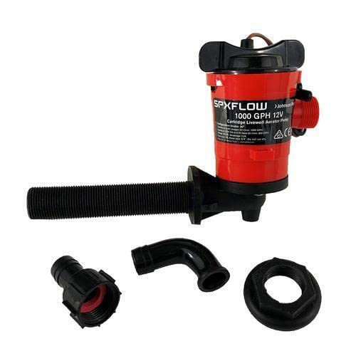 Johnson Pump 38103 1000 GPH Cartridge Aerator Pump with 90-Degree Intake