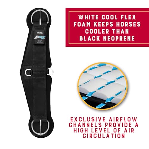 Weaver Equine 30-Inch AirFlex Roper Cinch with Anti-Slip Nylon Webbing – Western Horse Tack