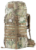 75L Camo Tactical Backpack with Internal Frame, MOLLE & Hydration System - Backferry