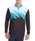 Tipsy Elves Men's Funny Golf Quarter Zip Pullover - Black Midnight Rip 'N Sip XL