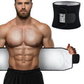 Men's Waist Trainer with Pocket - Silver Medium for Belly Fat & Sweat